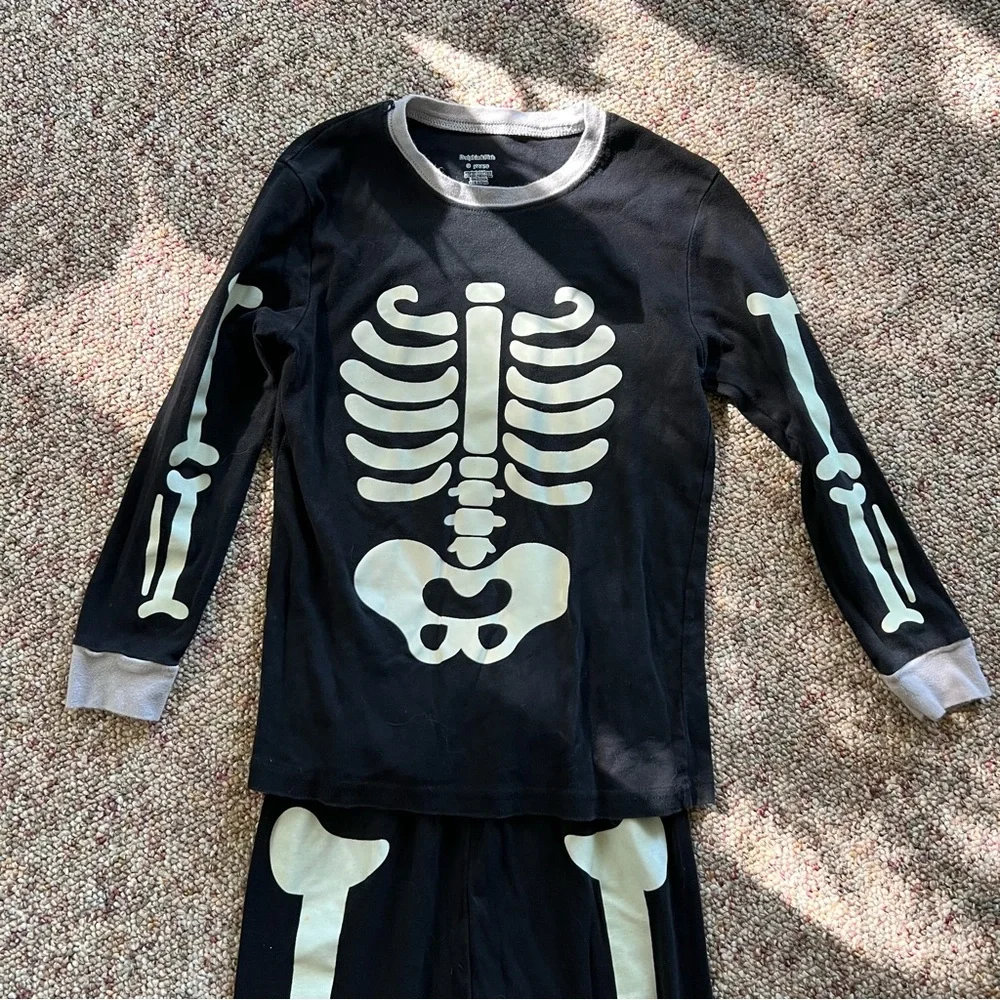 Kids Glow in the dark Bone costume or Pajamas 10